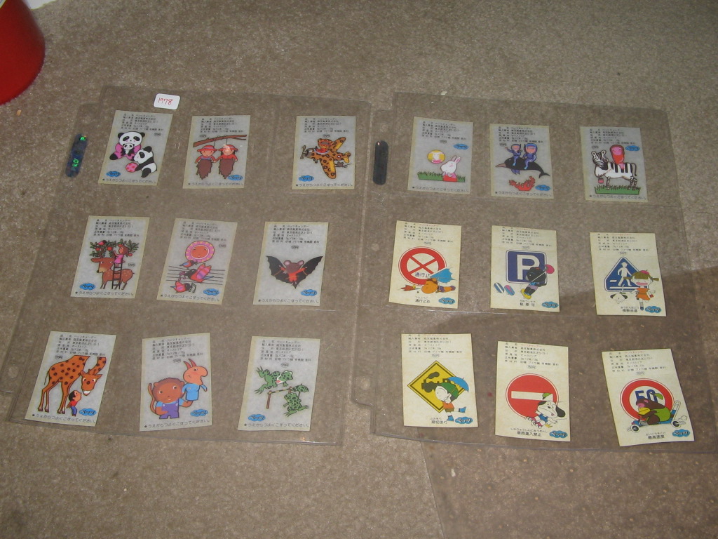PEZ 70s Japan sticker rubon set (12) unused RARE