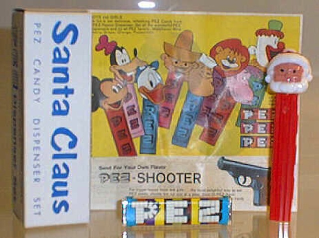 PEZ 1960s Santa Claus B MIB vending box, candies,paper