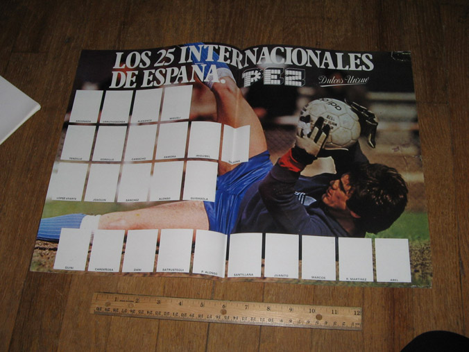PEZ Spain display poster 78-82 soccer premium candy